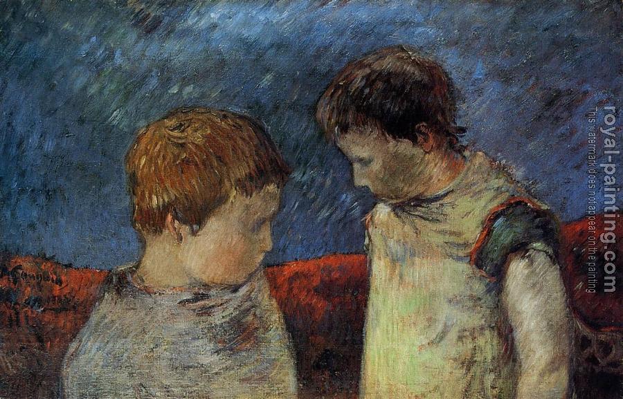 Paul Gauguin : Aline Gauguin and One of Her Brothers